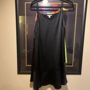 Satin Black spaghetti strap dress NWOT